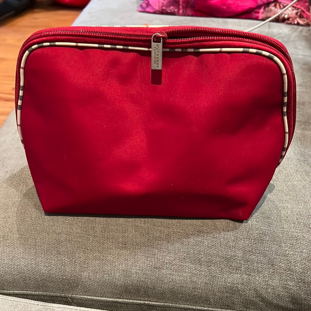 Red Burrberry Make Up Case